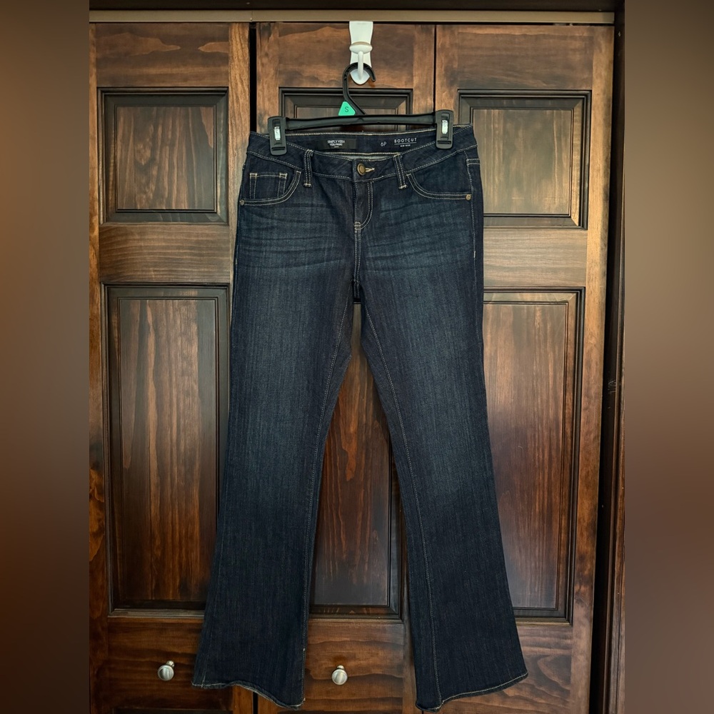 Simply Vera Vera Wang Dark Blue Boot Cut Jeans
